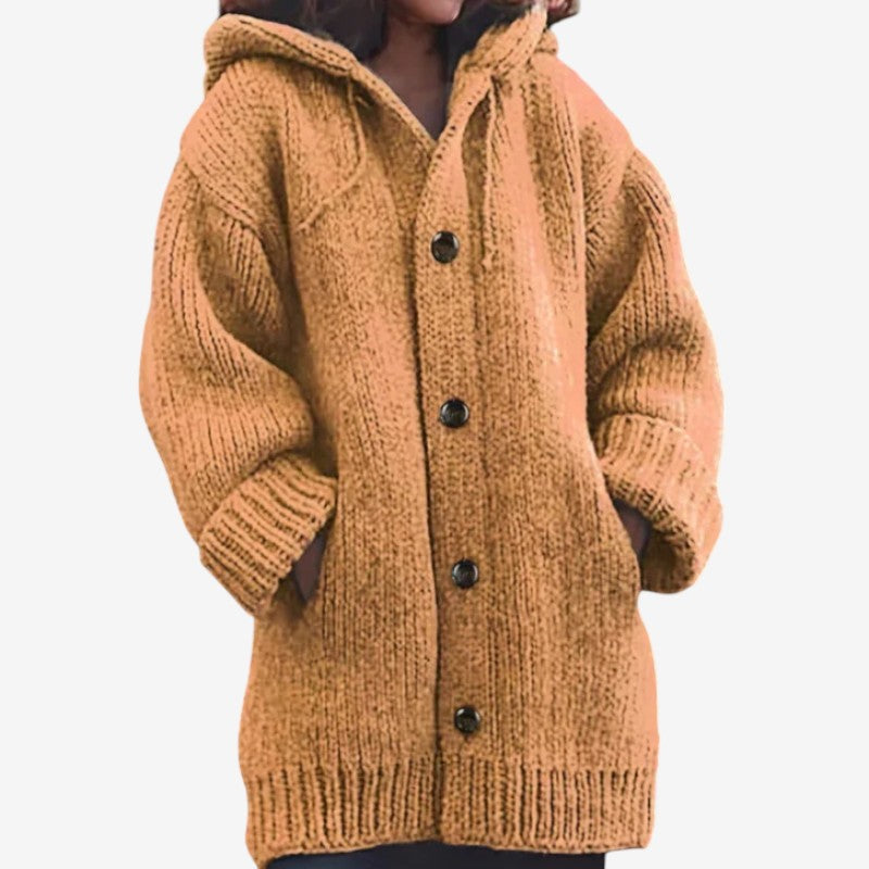 Sophie – Lange Mouwen Jas met Trekkoord Capuchon Velani