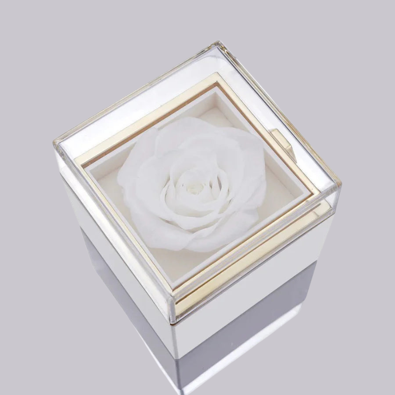 Rose Box with Heart Pendant Necklace
