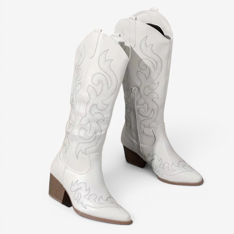 Elegant Women's Round Toe High Heel Boots