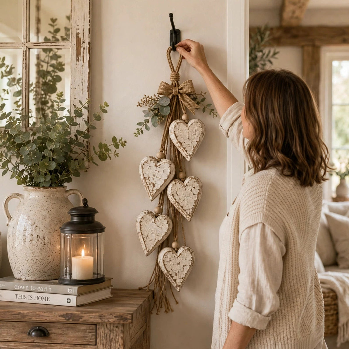 Heartwood - Wooden Heart Wall Decoration With Led Lighting