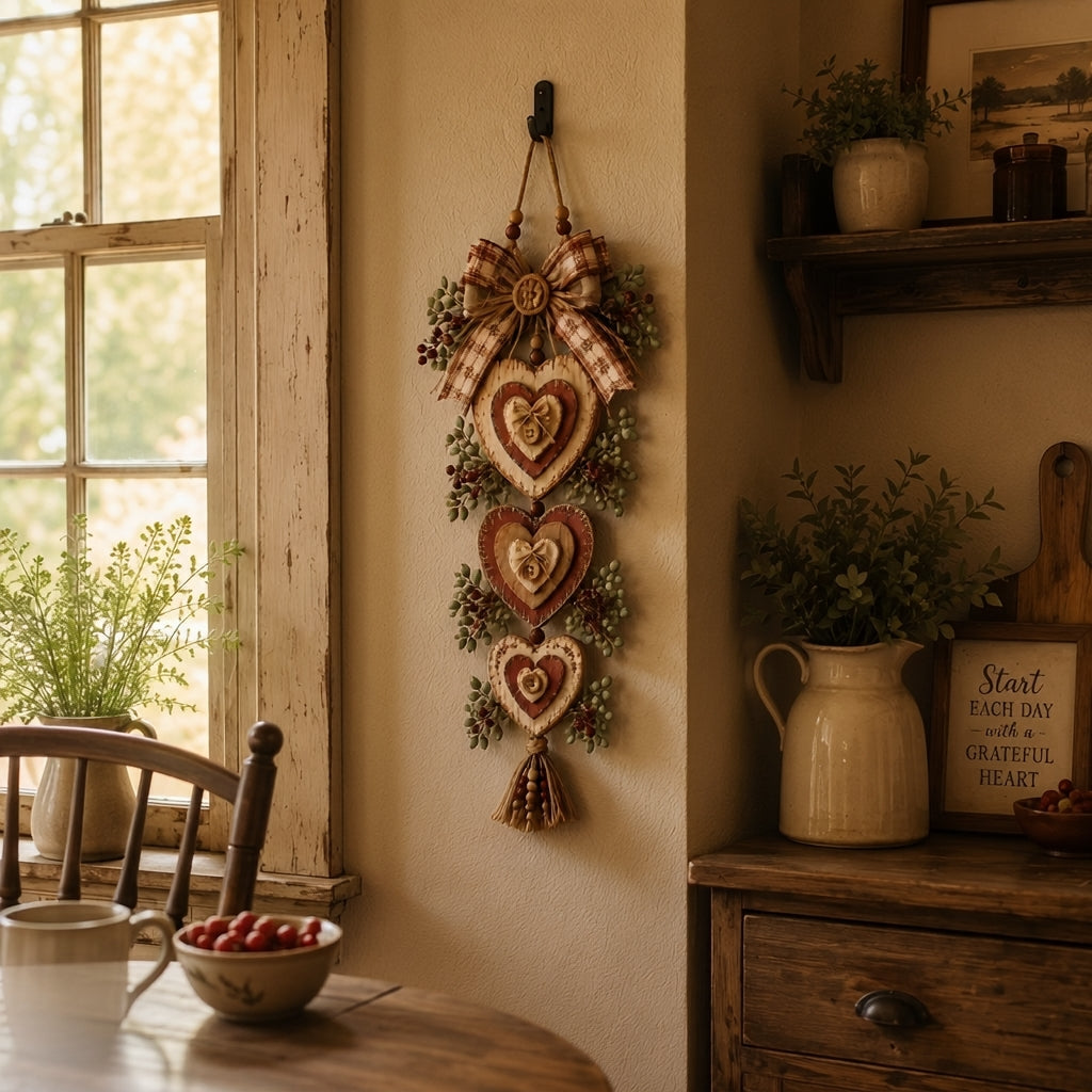 Heartplank - Vintage Heart Wall Hanging With Layered Design