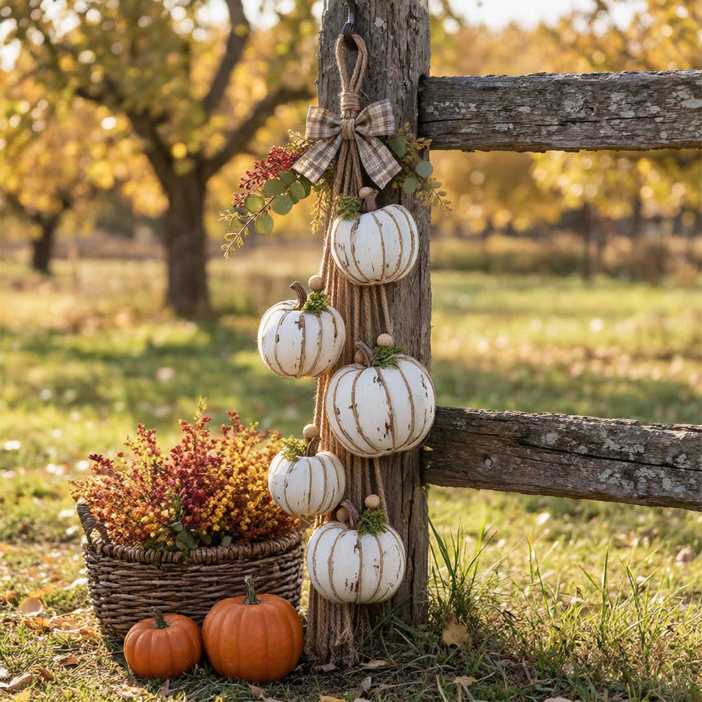 Pumpwreath - Illuminated Pumpkin Wreath with Integrated LED Lights