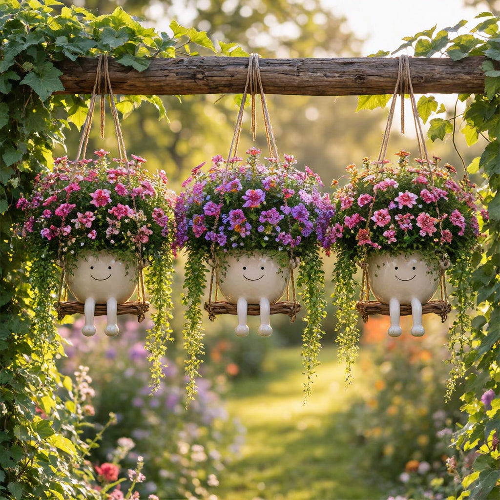 Plantpend - Swinging Planter With Decorative Design