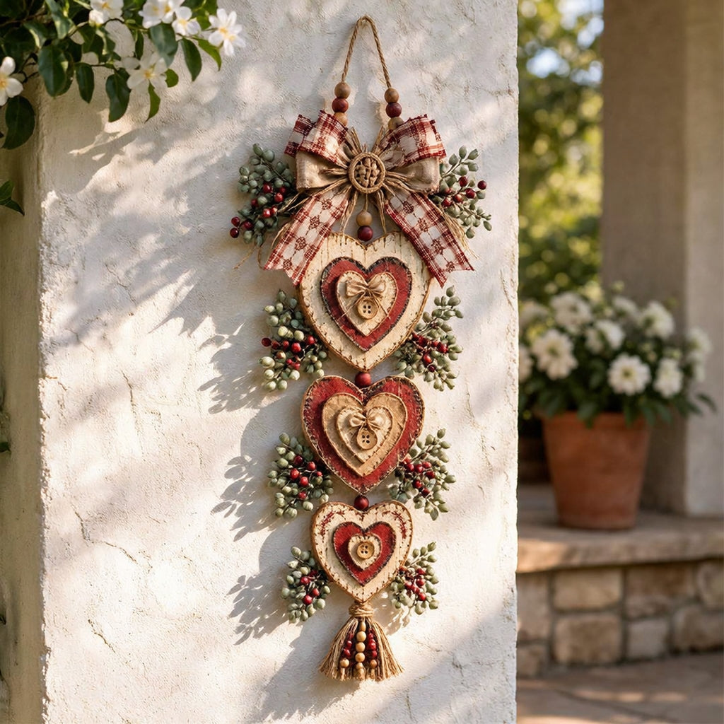Heartplank - Vintage Heart Wall Hanging With Layered Design
