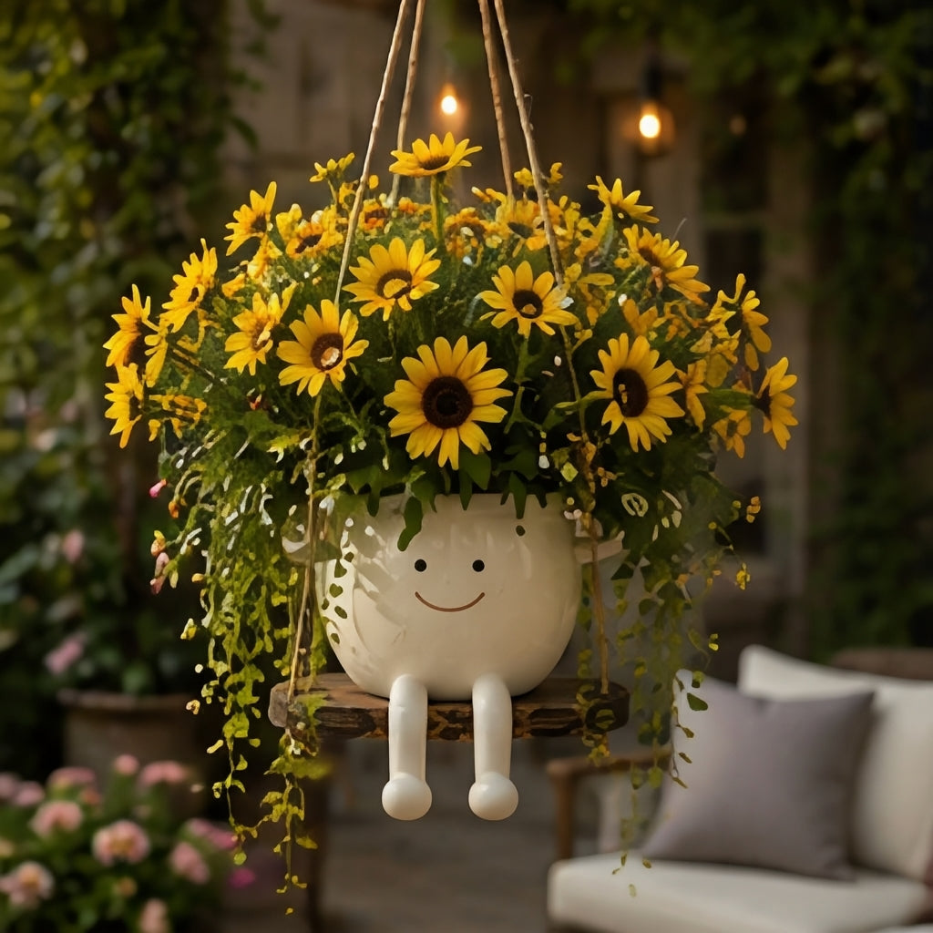 Plantpend - Swinging Planter With Decorative Design