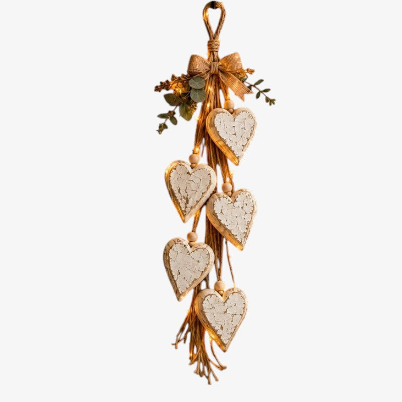 Heartwood - Wooden Heart Wall Decoration With Led Lighting