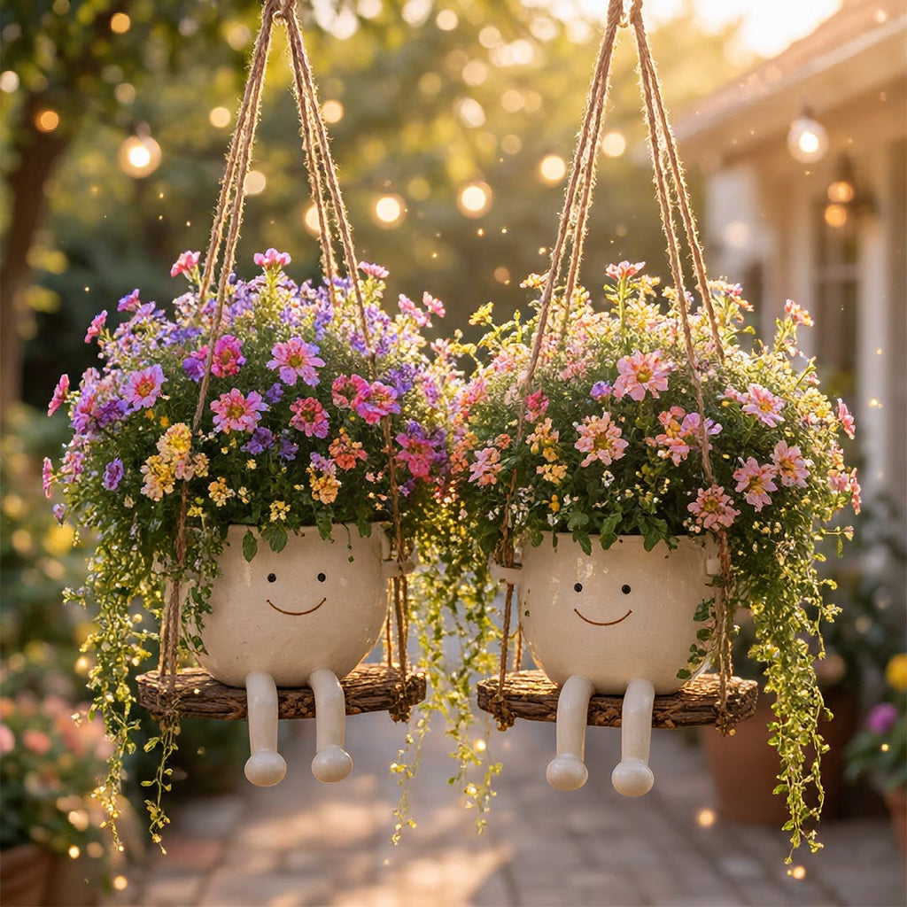 Plantpend - Swinging Planter With Decorative Design