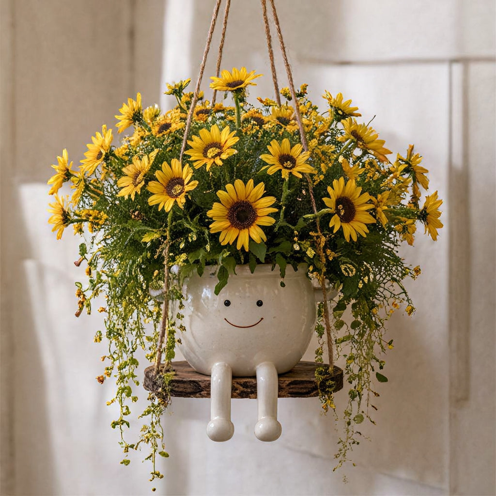 Plantpend - Swinging Planter With Decorative Design