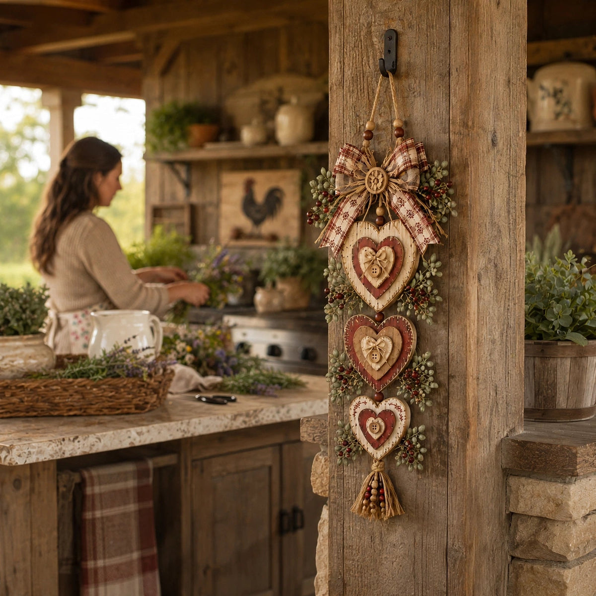 Heartplank - Vintage Heart Wall Hanging With Layered Design