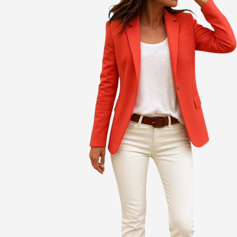 Chic Notched Collar Blazer for Women