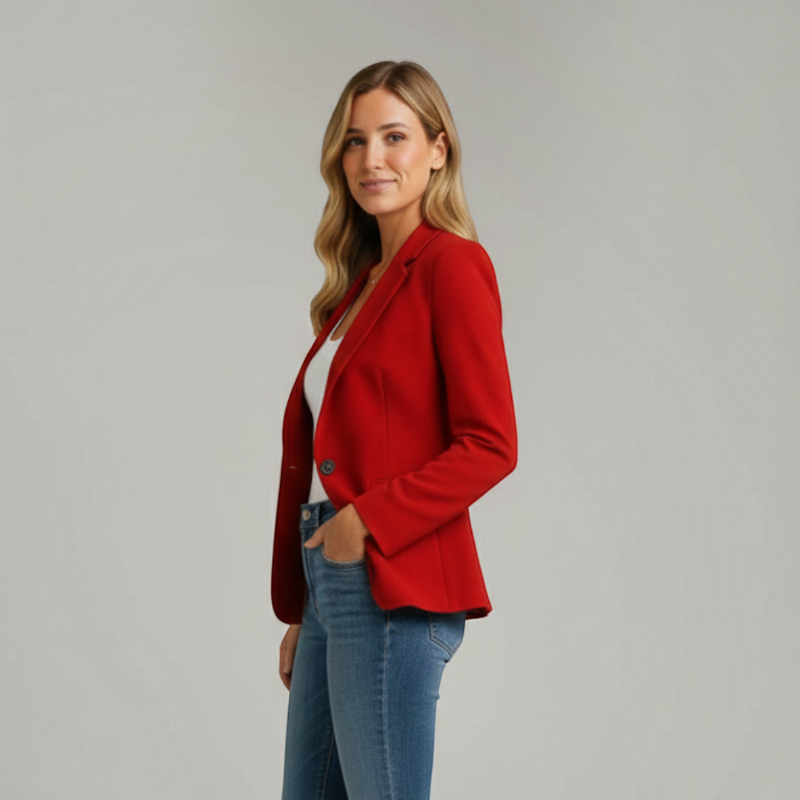 Stylish Women's Folded Collar Blazer