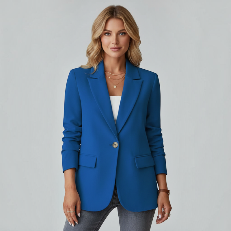 Stylish Women's Folded Collar Blazer