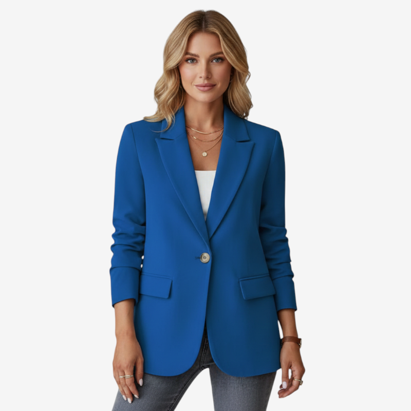 Stylish Women's Folded Collar Blazer
