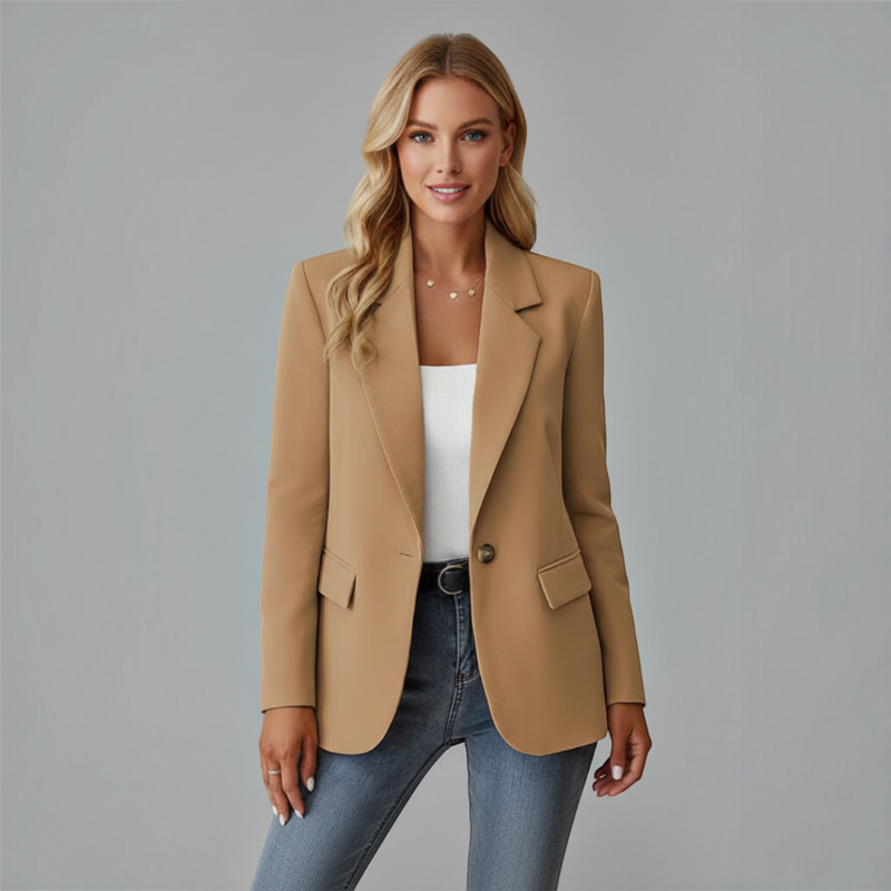 Stylish Women's Folded Collar Blazer