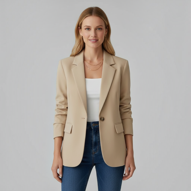 Stylish Women's Folded Collar Blazer