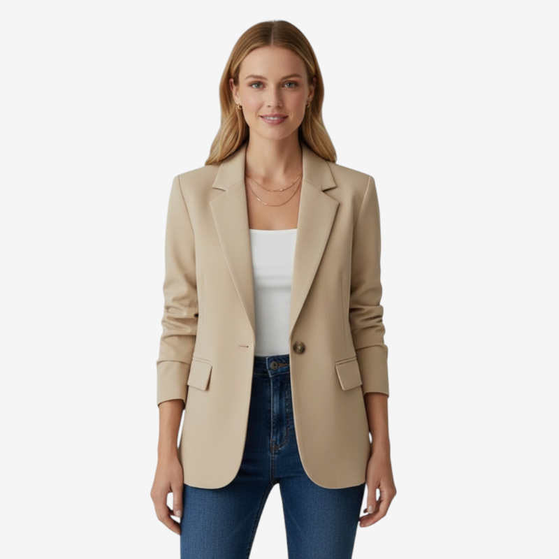 Stylish Women's Folded Collar Blazer