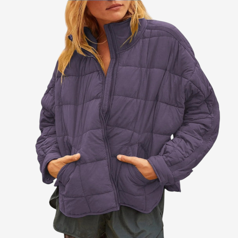 Collarix - Quilted Puffer Jacket with Loose Fit and High Collar