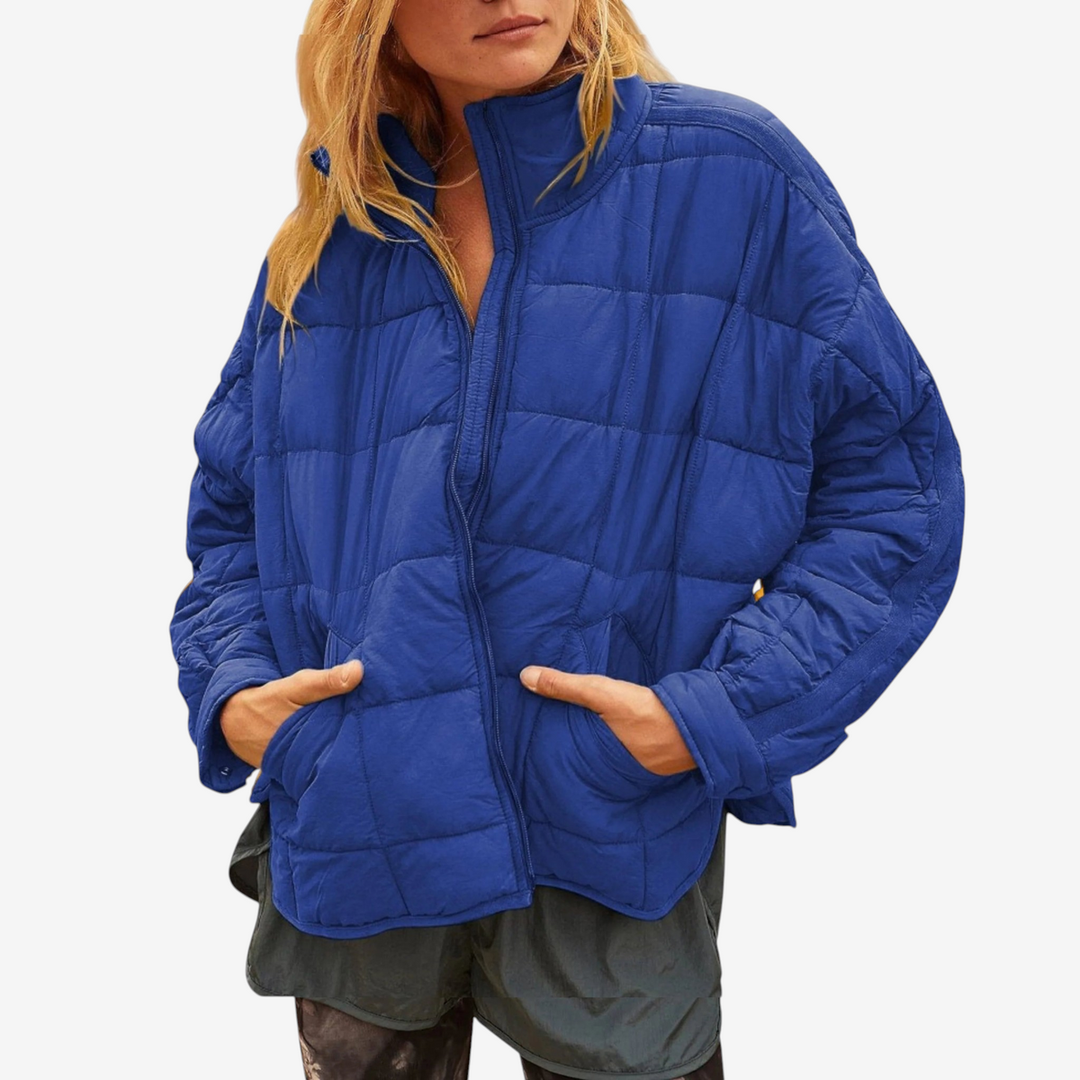 Collarix - Quilted Puffer Jacket with Loose Fit and High Collar