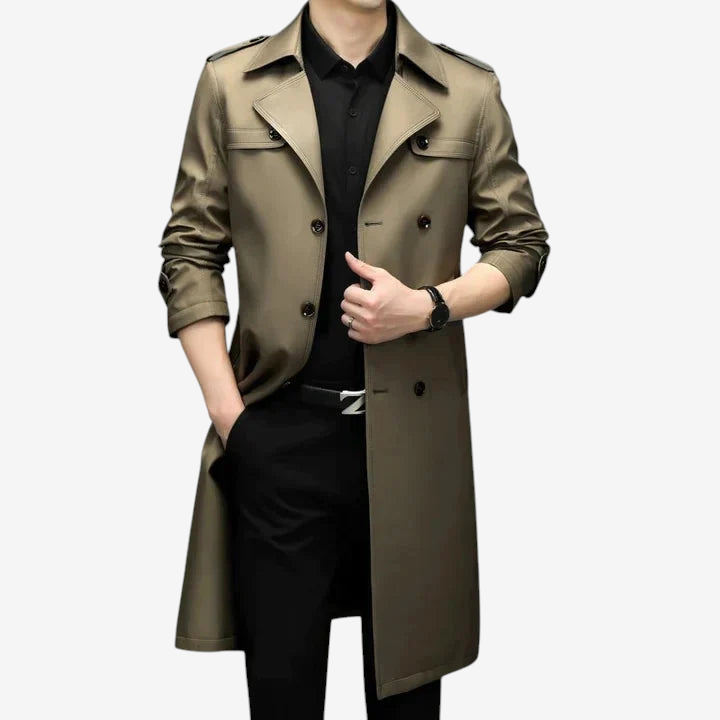 Strapton - Fitted Double-Breasted Trench Coat