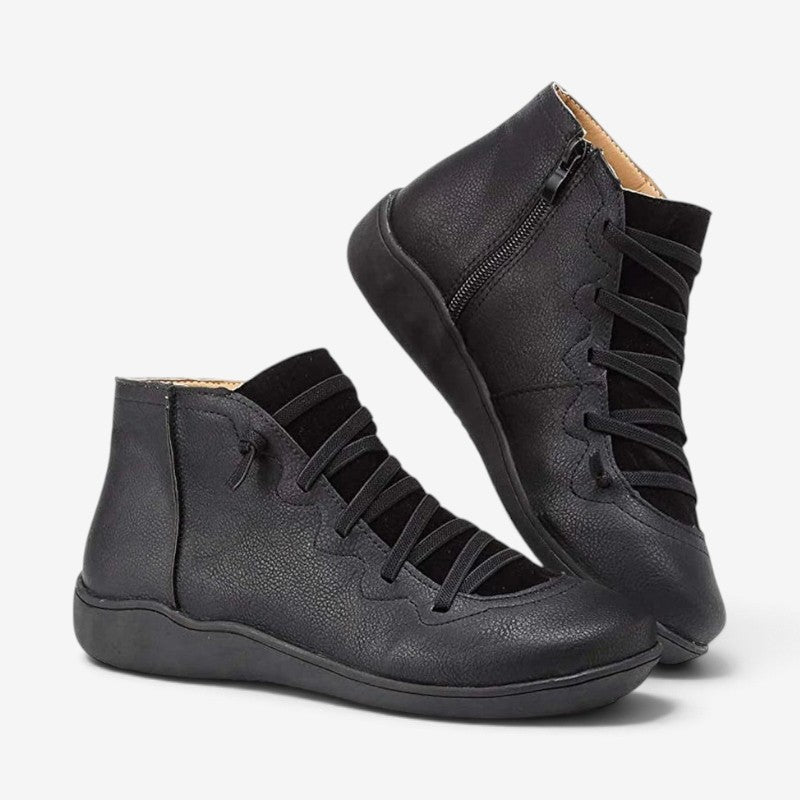 Step - Women’s Ankle Boots with Laces and Zipper