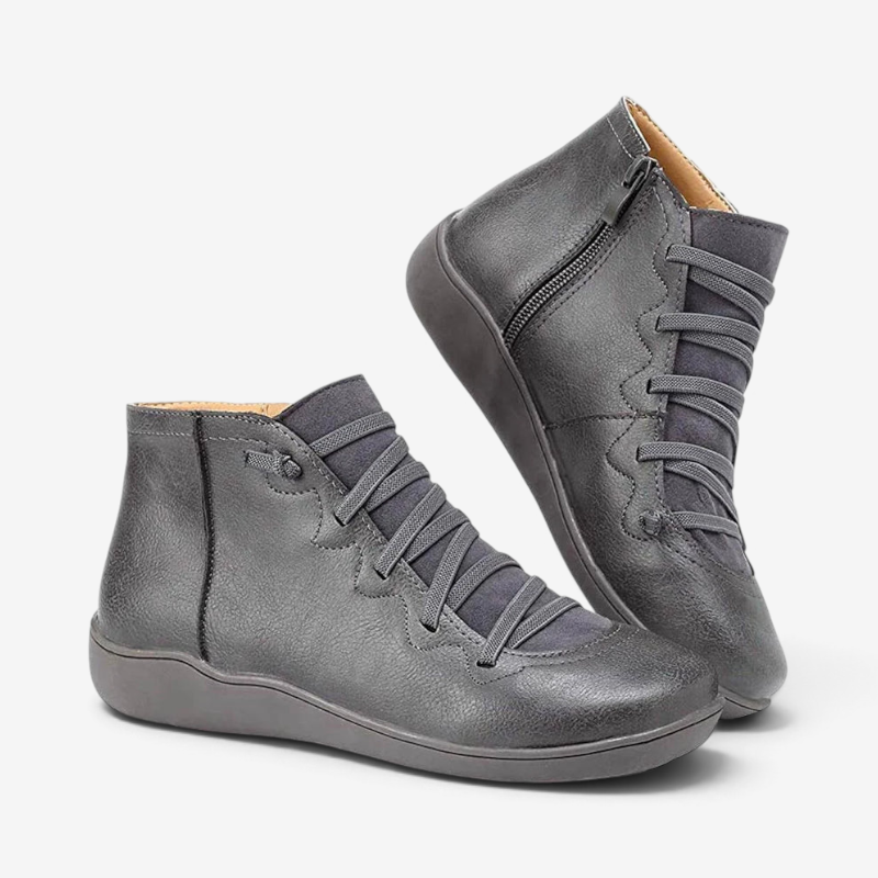 Step - Women’s Ankle Boots with Laces and Zipper