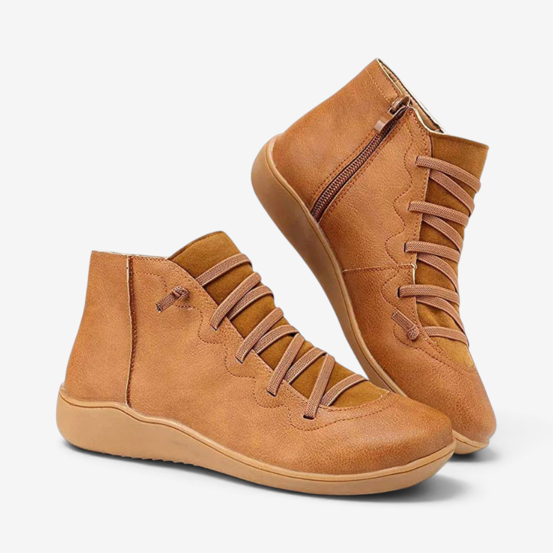 Step - Women’s Ankle Boots with Laces and Zipper