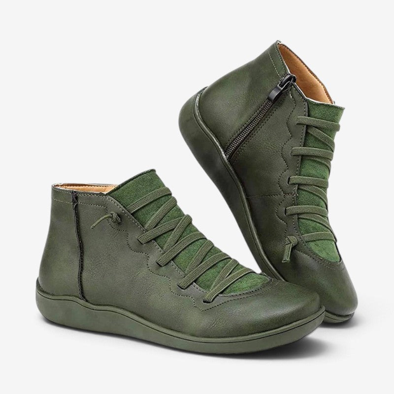 Step - Women’s Ankle Boots with Laces and Zipper