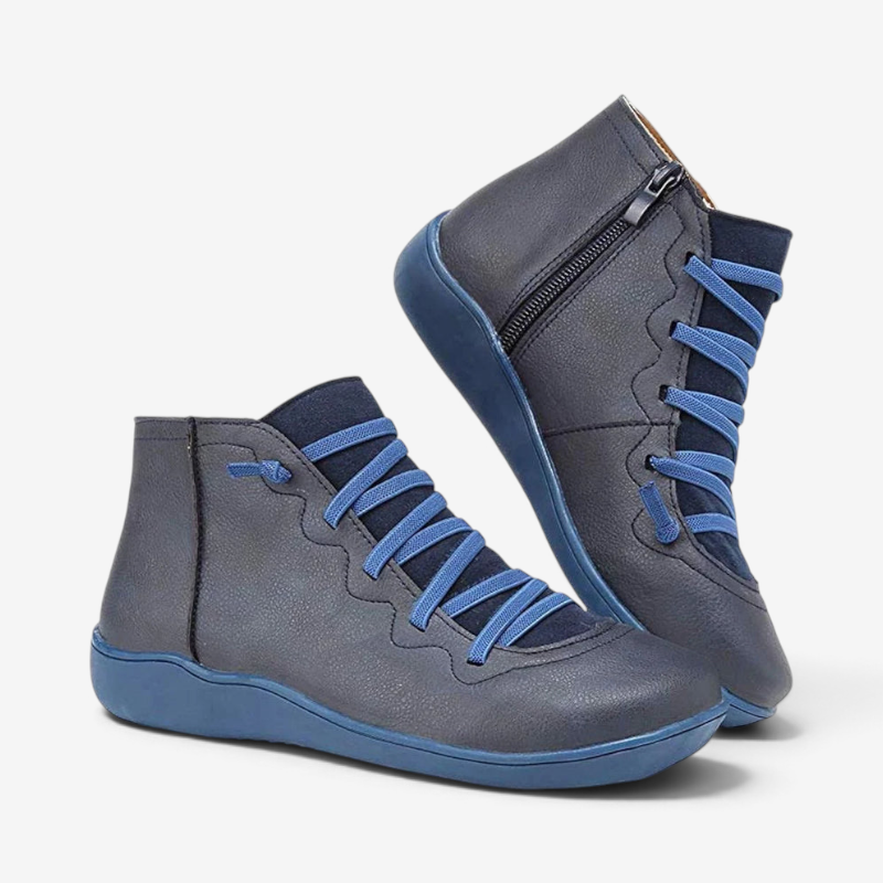 Step - Women’s Ankle Boots with Laces and Zipper