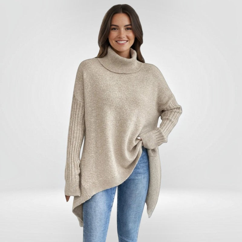 Knitora - Turtleneck Sweater with Relaxed Fit
