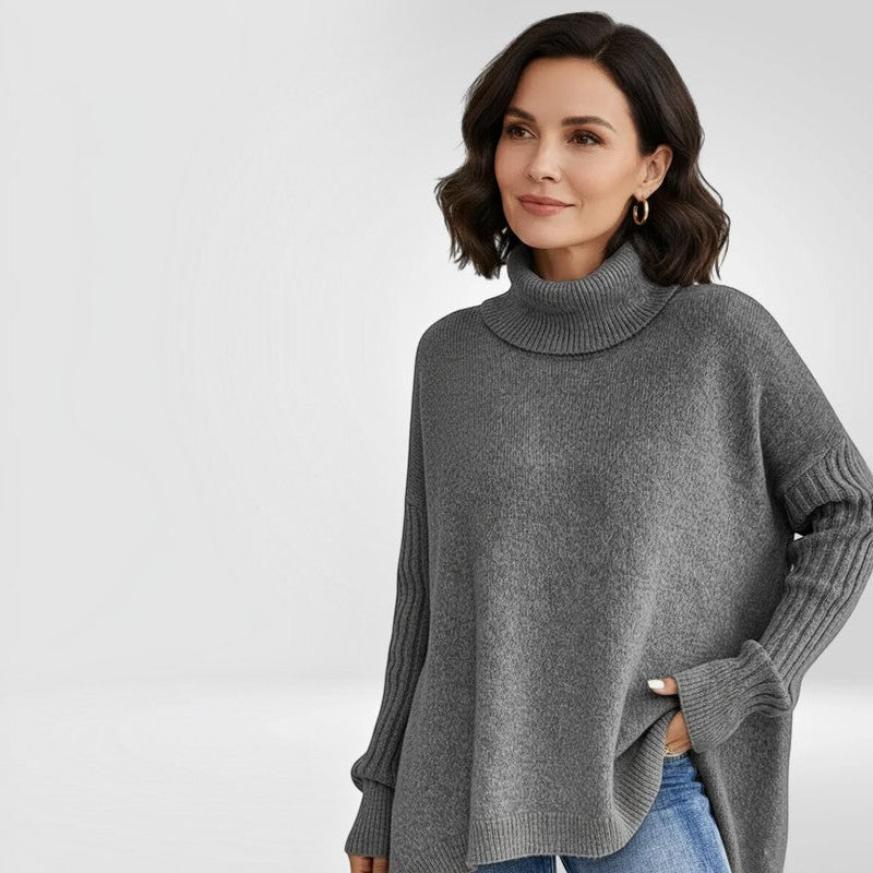 Knitora - Turtleneck Sweater with Relaxed Fit