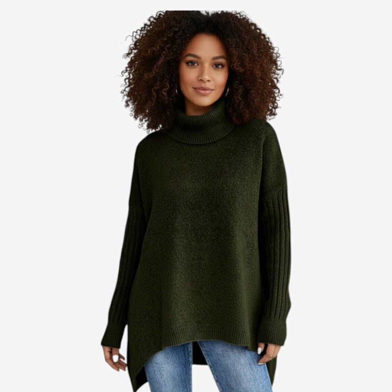 Knitora - Turtleneck Sweater with Relaxed Fit