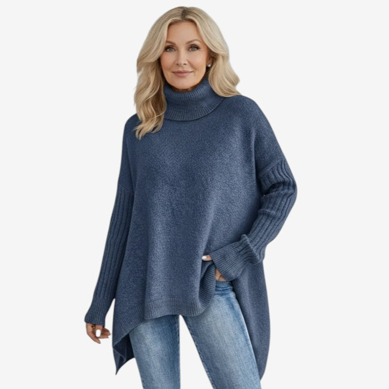 Knitora - Turtleneck Sweater with Relaxed Fit