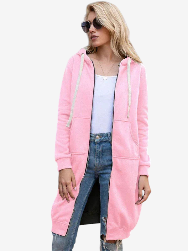 Hoodlyn - Long Hooded Jacket with Loose Fit