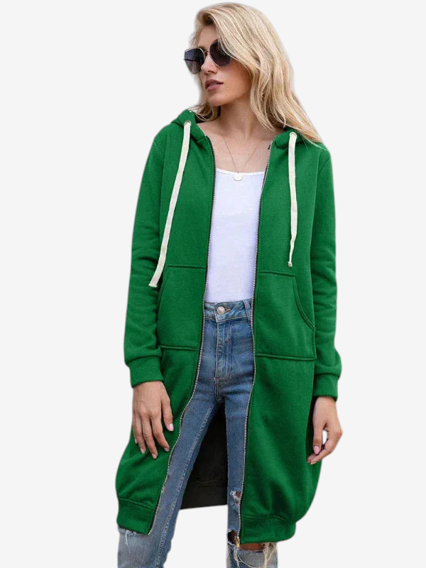Hoodlyn - Long Hooded Jacket with Loose Fit