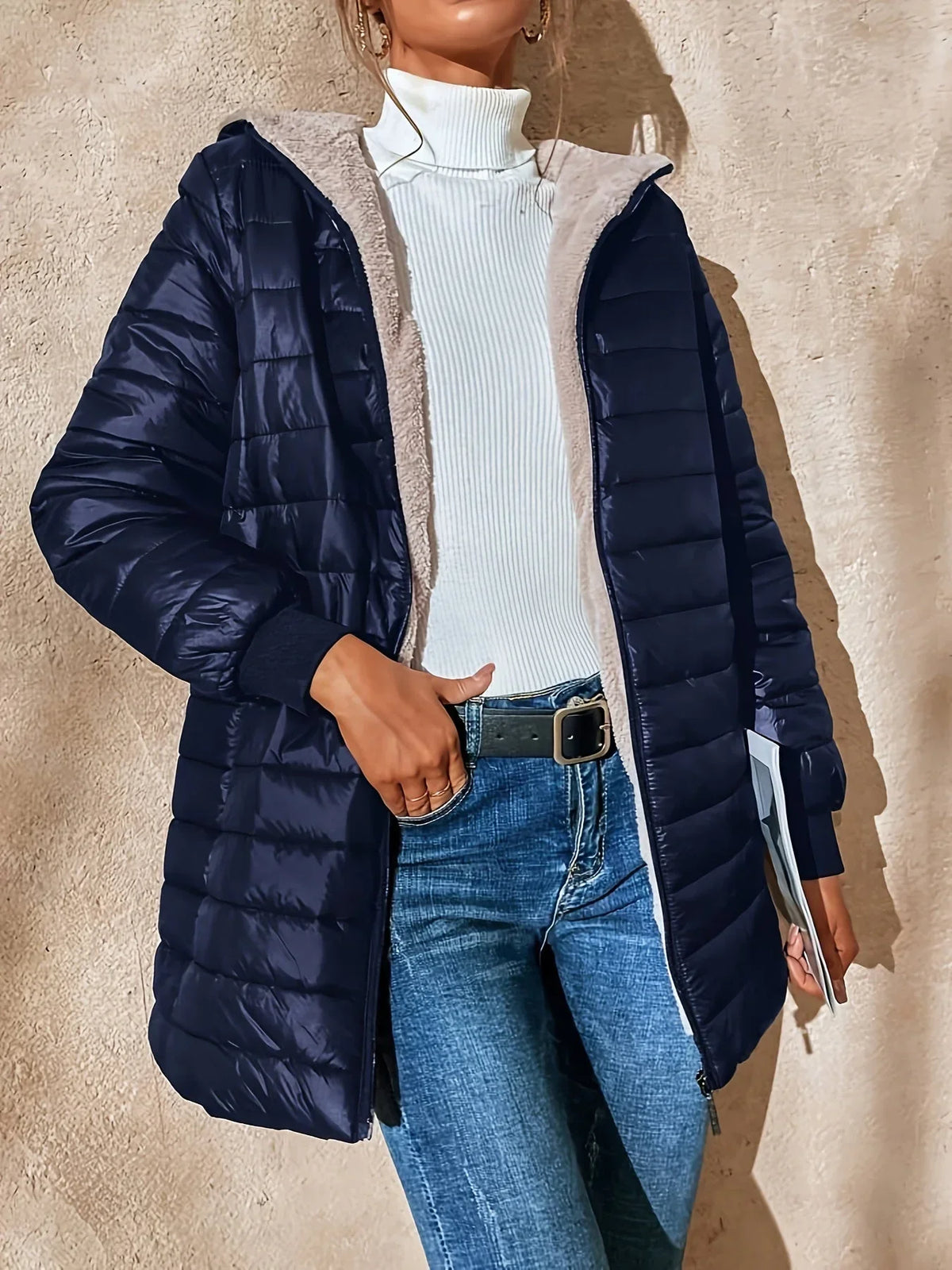 Frostzip - Long Coat with Zipper Closure