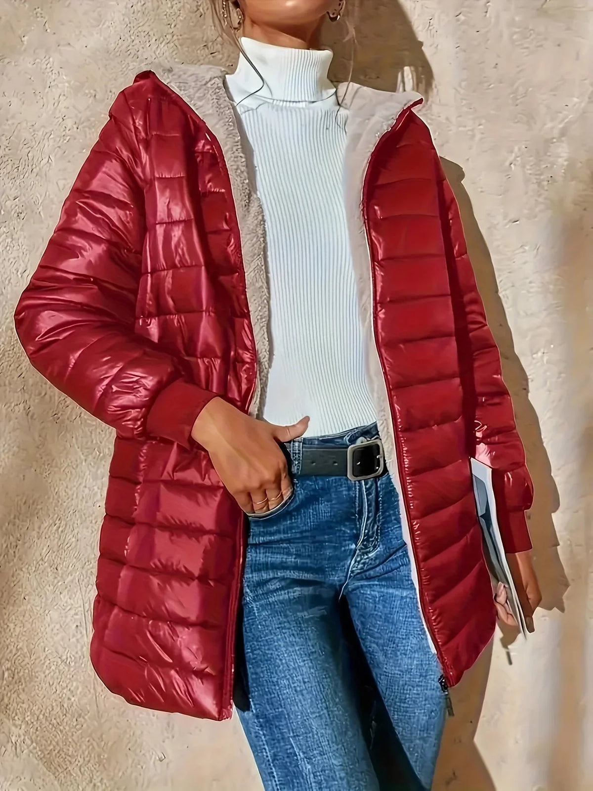 Frostzip - Long Coat with Zipper Closure