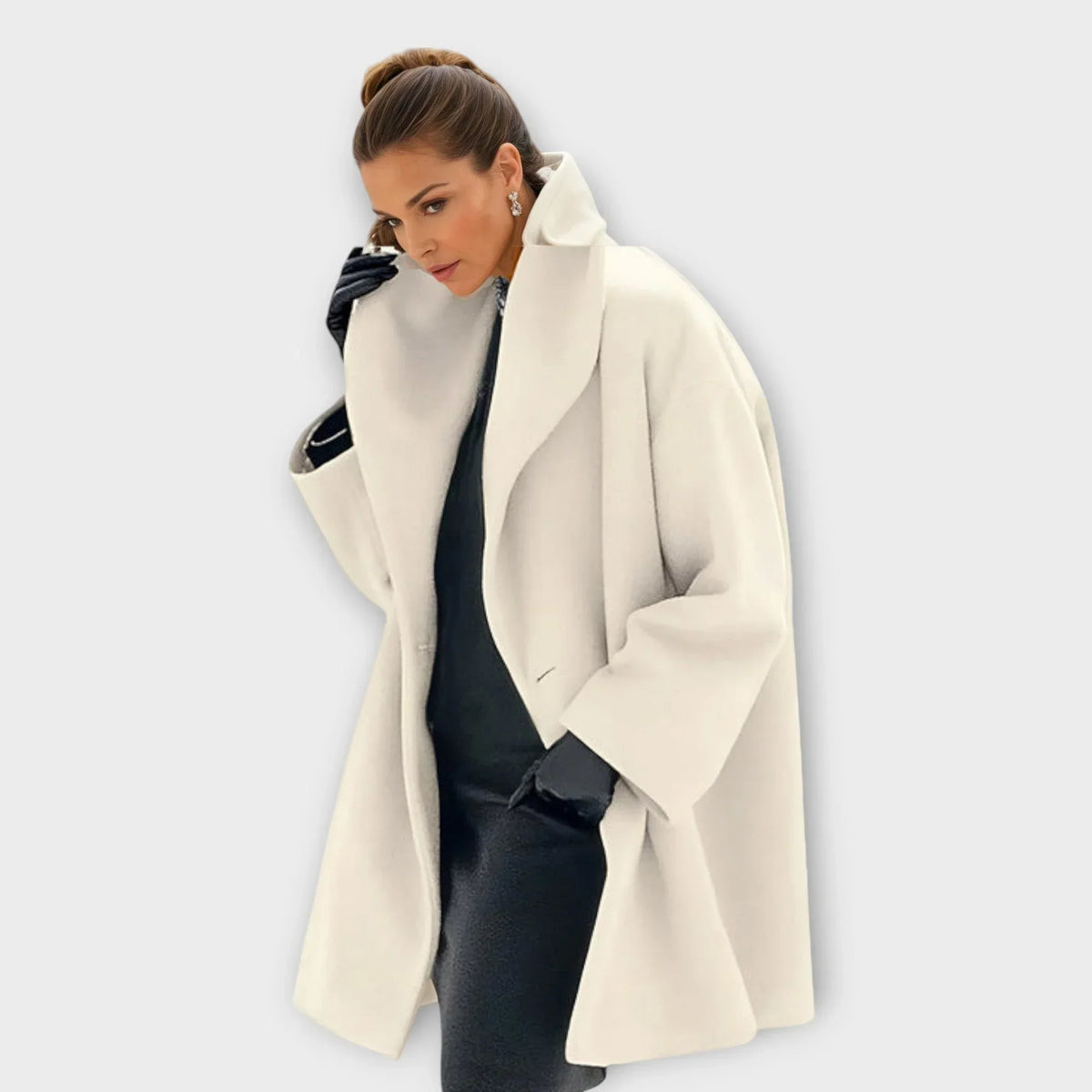 Overlyn - Long Coat with Wide Lapels