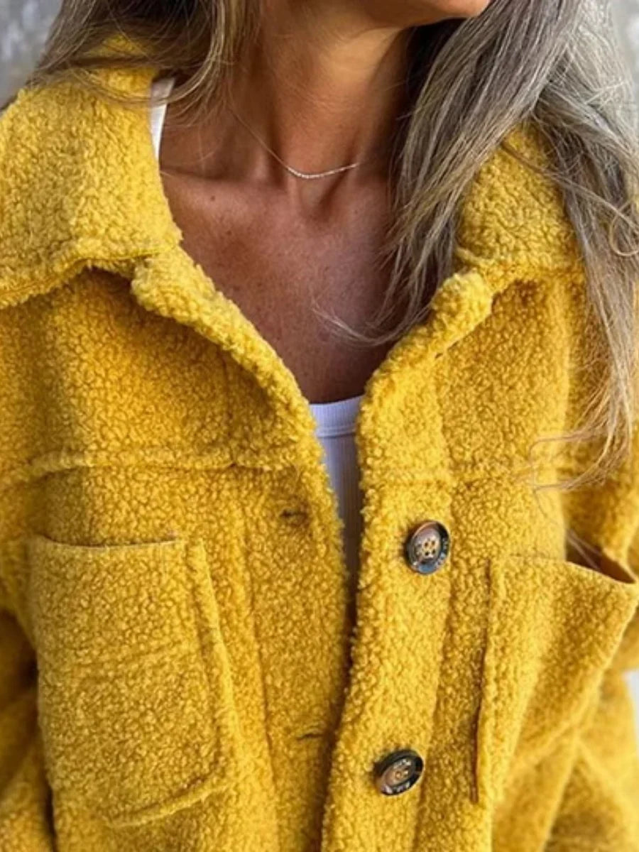 Collara - Textured Jacket with Classic Collar and Button Closure