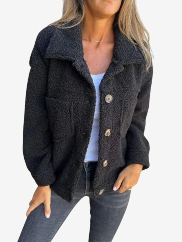 Collara - Textured Jacket with Classic Collar and Button Closure