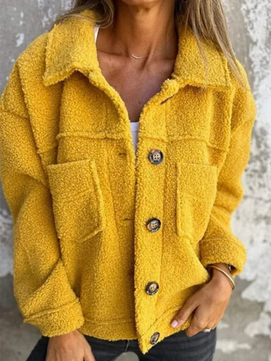 Collara - Textured Jacket with Classic Collar and Button Closure