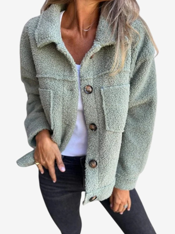 Collara - Textured Jacket with Classic Collar and Button Closure
