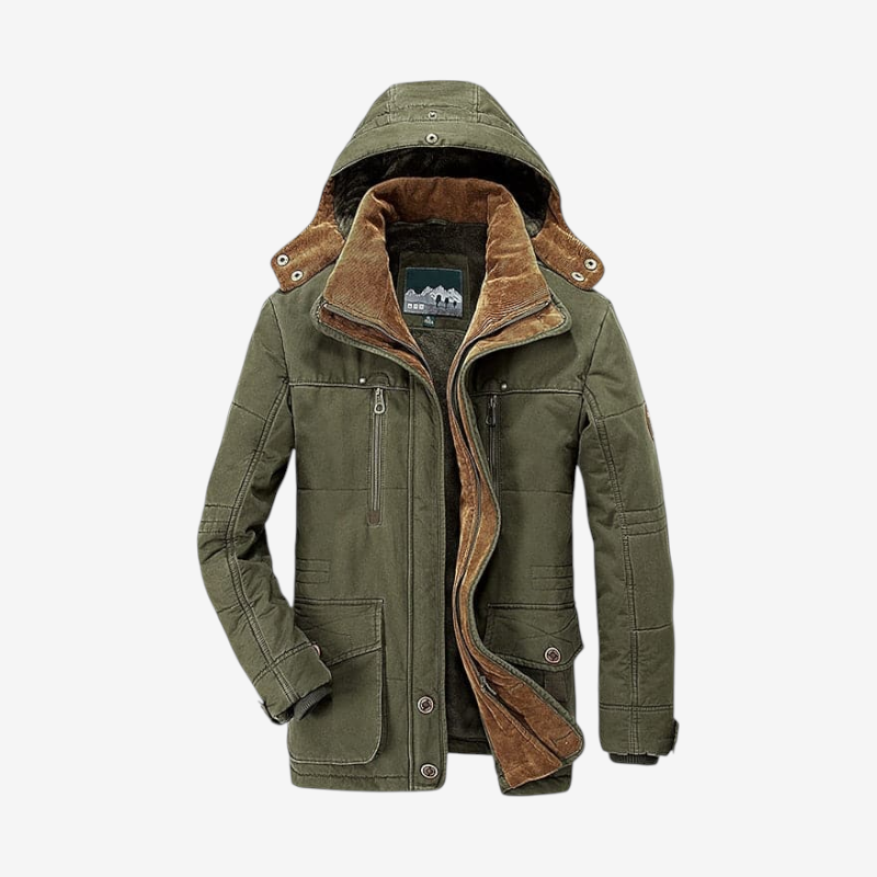 Fleecen - Winter Parka with Hood and Warm Lining