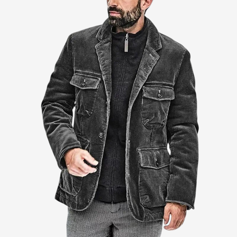 Patchwick - Corduroy Jacket with Notched Collar and Patch Pockets