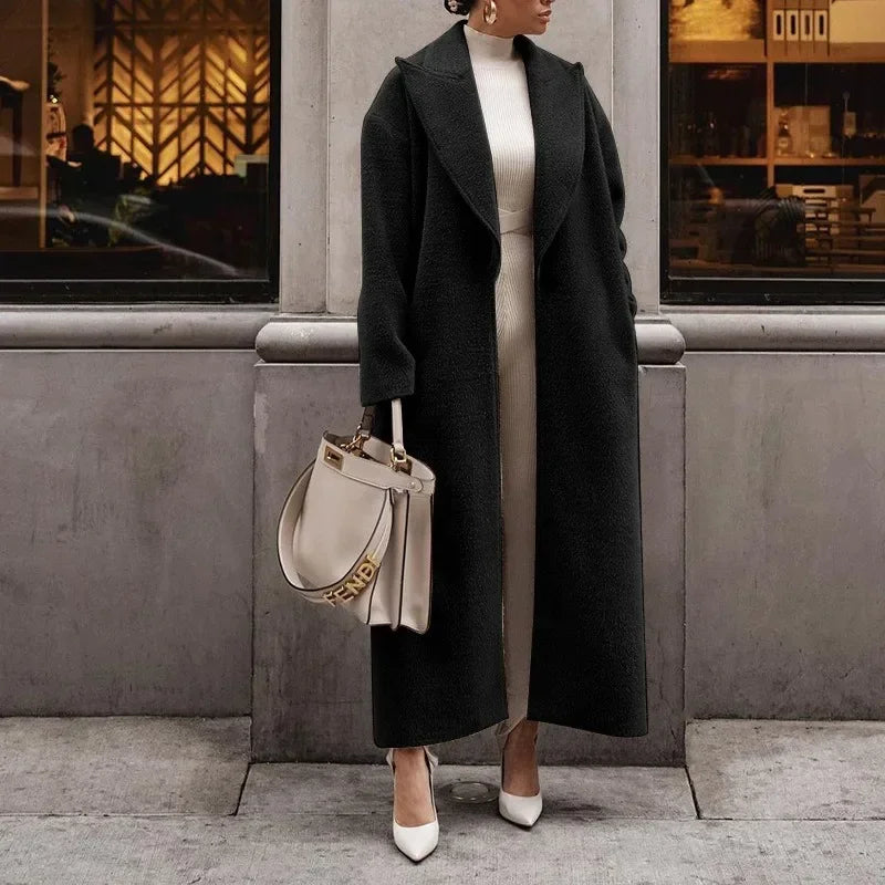 Notchway - Fitted Trench Coat with Notched Collar