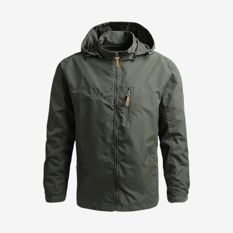 Hoodrise - Adjustable Hood Jacket with High Collar