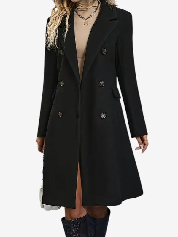Buttonel - Trench Coat with Front Button Closure