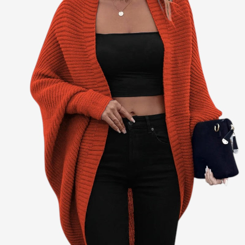 Knitora - Mid-Length Solid Cardigan