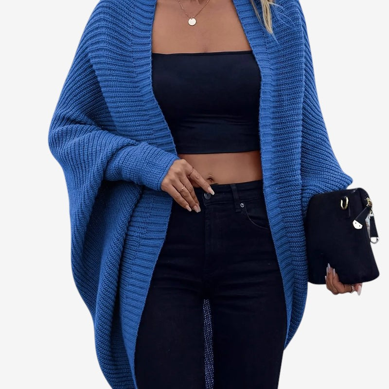 Knitora - Mid-Length Solid Cardigan