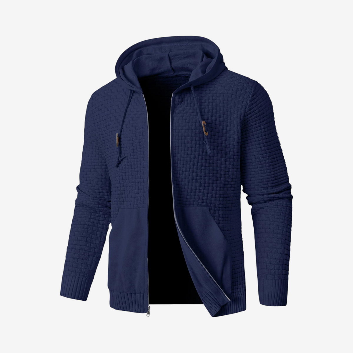 Braided - Hoodie with Textured Braided Pattern