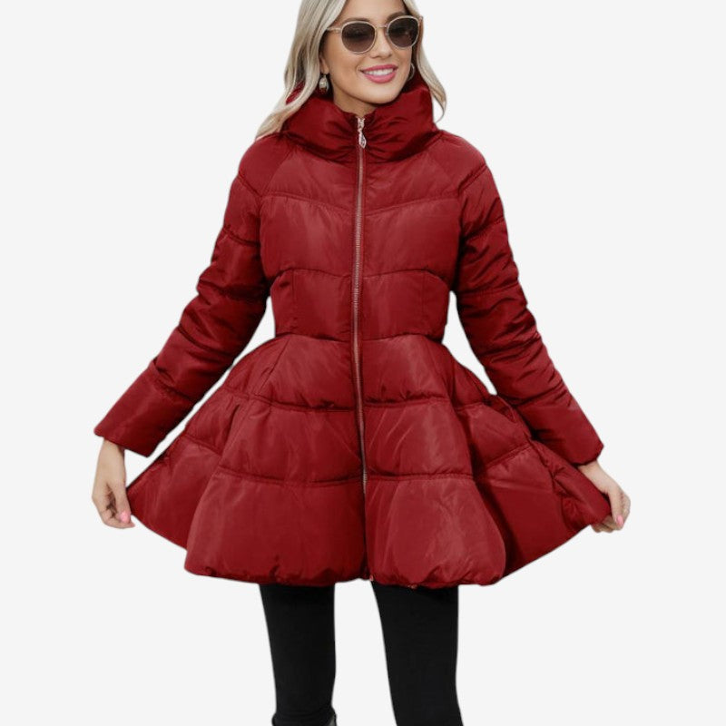 Nora – Long Sleeve Jacket with Pockets and Stand Up Collar